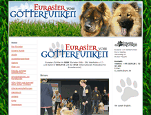 Tablet Screenshot of eurasier-vom-goetterfunken.com